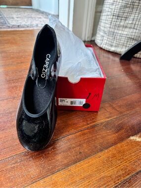 Capezio Kids Black Patent Mary Jane Tap Shoes